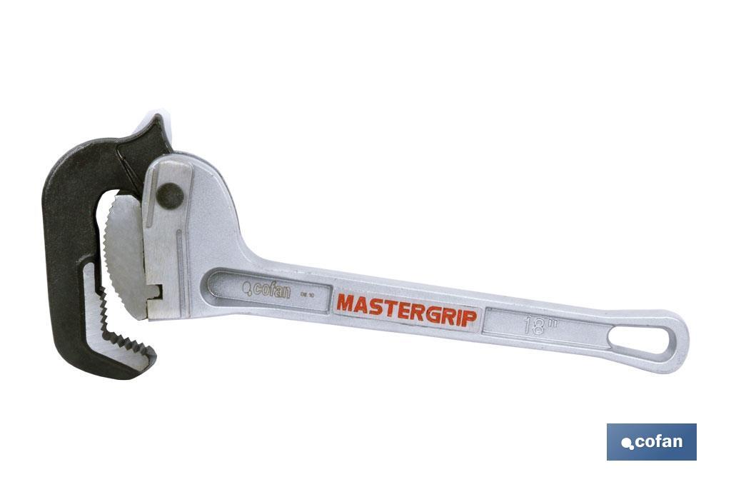 Llave para tubo mastergrip | Fabricada en aluminio | Con diámetro apertura máximo de 3